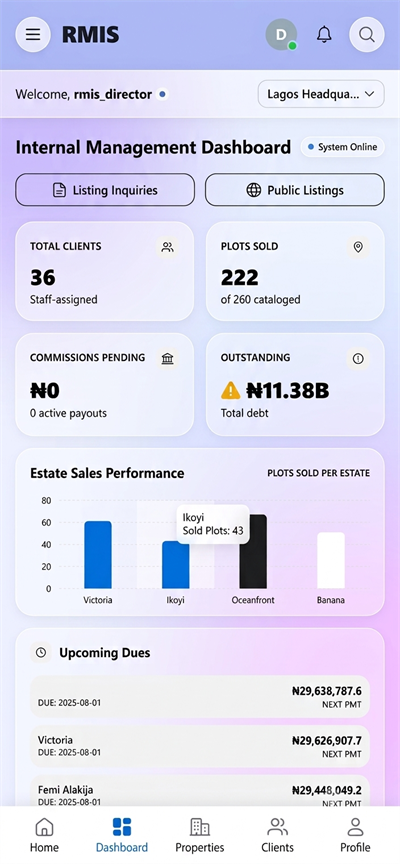 RMIS Mobile Preview